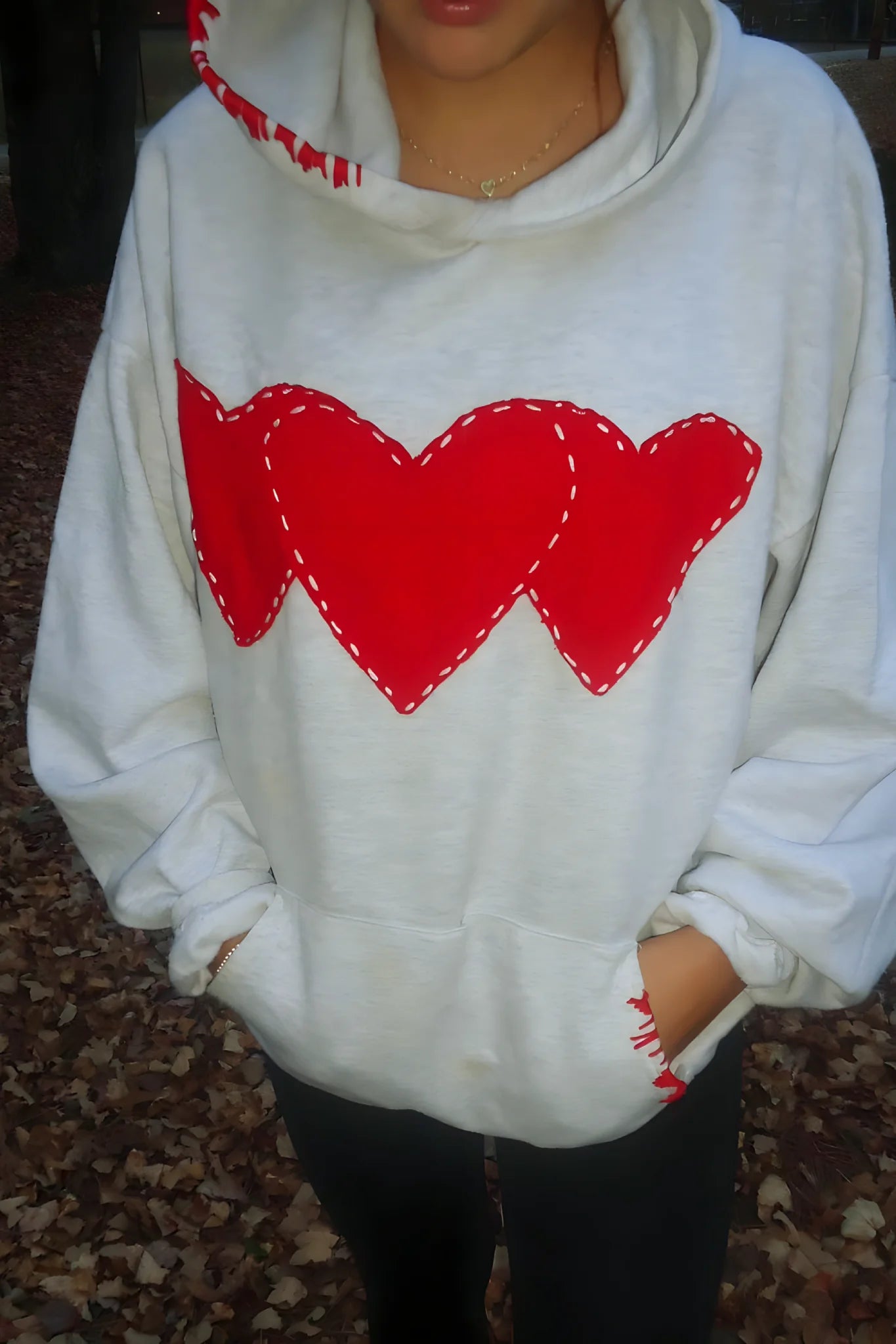 Triple Hearts Hoodie - Red